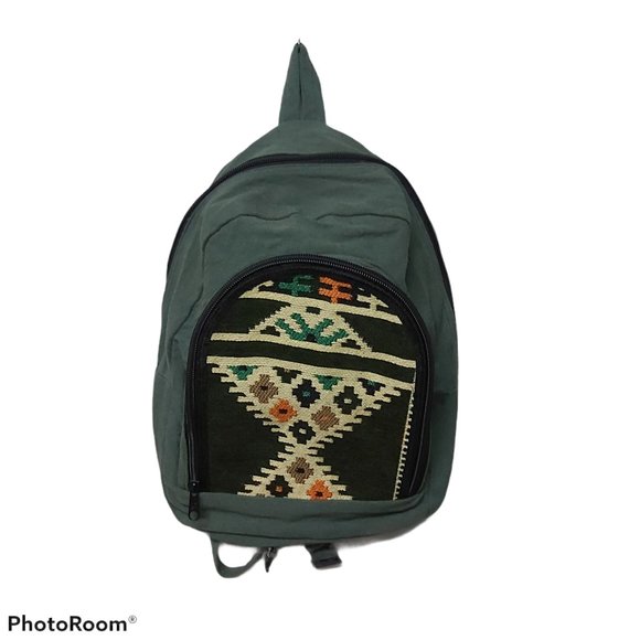NEW Handmade Tribal canvas backpack hippie padded - Picture 9 of 11